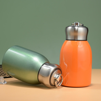 Bouteille d'eau isotherme portable en acier inoxydable de 300 ml pour enfants, design mignon, avec anneau de levage, pour usage extérieur