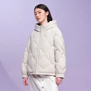 Зимняя модная куртка на утином пуху с капюшоном, мягкая куртка-пуховик, пальто для женщин, зимняя модная куртка