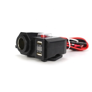 Xe Máy đa chức năng Phụ kiện điện thoại di động USB sạc không thấm nước Thuốc lá nhẹ hơn với điện áp hiển thị - Product Image 3