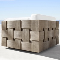 Juego de Sofás de Teca Modernos Más Vendidos de Fábrica para Jardín Exterior, Villa, Patio, Parque, Apartamento, Muebles de Ocio