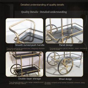 <span class=keywords><strong>Carrello</strong></span> <span class=keywords><strong>Moderno</strong></span> in Acciaio Multiuso per <span class=keywords><strong>Bar</strong></span>, Dessert, Caramelle e Vino, per Hotel e Ristoranti, <span class=keywords><strong>Carrello</strong></span> di Servizio Durevole a 4 Ruote Disponibile - Product Image 2