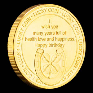 Moneda creativa de feliz cumpleaños medalla de recuerdo chapada en oro regalo de arte coleccionable moneda conmemorativa para celebración - Product Image 3
