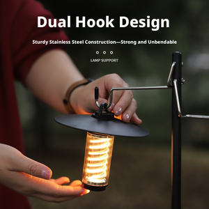 Support de lampe pliable pour le camping en plein air, support de lampe portable en aluminium ultra-léger, support de suspension pour l'éclairage en camping - Product Image 6