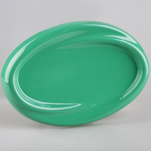 ถาดเสิร์ฟเมลามีนรูปวงรี สีเขียว ขนาด M ดีไซน์ทันสมัย สำหรับใช้ในครัว - Product Image 1