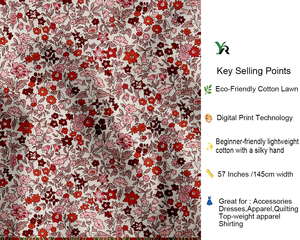 <span class=keywords><strong>Service</strong></span> d'impression numérique personnalisée en coton pour la production de vêtements écologiques tissés en Liberty Voile avec évacuation du tissu pour les filles - Product Image 5