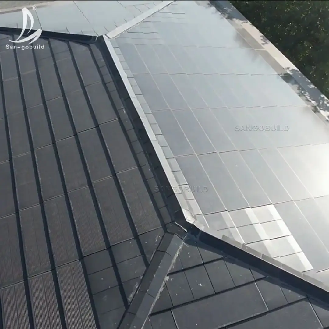 2023 Green Energy Solar Gewächshaus Sauberes Glas Solar dach Panel 220V Transparente Solarzelle Fabrik preis BIPV Solar fliesen