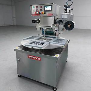 Machine de scellage automatique industrielle à plateau rotatif pour l'emballage de viande fraîche, fruits et légumes, en acier inoxydable 304 - Product Image 3