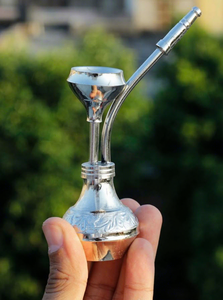 Mini chicha artisanale en laiton, objet décoratif vintage, chicha arabe de collection, décoration de table, article cadeau pour la décoration de la maison - Product Image 4