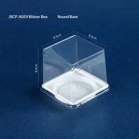 BPHE BHCB-S05 Boîte d'emballage carrée anti-buée de 4 pouces en PET/PLA de qualité alimentaire, imprimée UV, pour mini-mousse, tiramisu, pain et gâteaux
