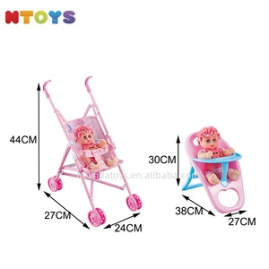 Cochecito de bebé 6 en 1 para niña encantadora, silla de comedor, columpio, PISCINA DE BOLAS de océano, accesorios de juguete con cochecito de muñeca de 12 pulgadas, novedad - Product Image 5