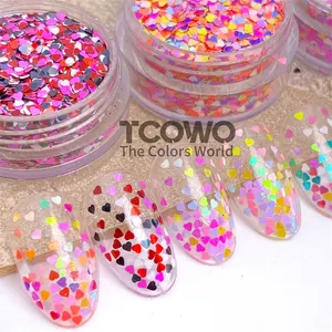 Love Heart Nails Glitter Sequin 1MM Smallest Size For Crafts and DIY Projects Nails Art Makeup and Cosmetics Party Decorations