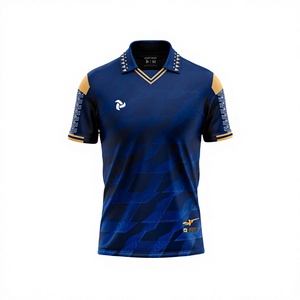 เสื้อฟุตบอลสีแดงทอง ดีไซน์ใหม่ สำหรับผู้ใหญ่ ไซส์พลัส แขนสั้น พิมพ์ลายไล่สี คอวี ฤดูร้อน ผ้าโพลีเอสเตอร์ 100% - Product Image 3