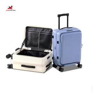 Valise à roulettes unisexe extensible à ouverture frontale, modèle OEM/ODM, en polycarbonate, avec serrure TSA, étanche, pour étudiants, en promotion - Product Image 2
