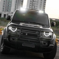 Luces de Techo de Fibra de Carbono para Land Rover Defender 2020-2025, Actualización de Modificación, Focos de Techo, Deflectores Superiores de Fibra de Carbono