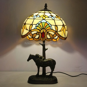 LongHuiJing 12 Inch European Baroque Lampshade Desk Lights Tiffany Glass Lamp Bedroom <b>Bedside</b> Home <b>Table</b> Lamps - Product Image 1