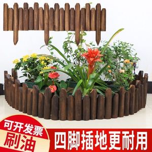 Valla de jardín, seto pequeño, madera de pino, valla baja de madera para parque con plantas trepadoras, muro de contención, separador de macizos de flores - Product Image 5
