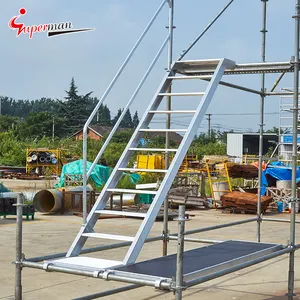 Алюминиевый прокатный забор, промышленная и складская лестничная платформа с поручнями безопасности