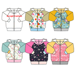 नए आगमन कैंडी रंग मुद्रित हुडी दूध प्रोटीन फाइबर रागलान बच्चों को दैनिक जीवन के लिए टोपी के साथ - Product Image 2