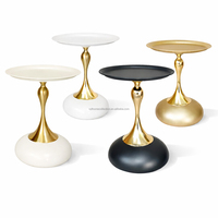 Table Basse Mobile Moderne en Métal à Profil Élevé pour Canapé, Table d'Appoint Compacte pour Coin d'Appartement - Offre Spéciale