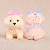Pendentif chien Teddy assis, petit jouet en peluche Teddy, jouet créatif, adorable poupée chien, cadeau d'anniversaire unisexe, polyester, 14 ans et plus