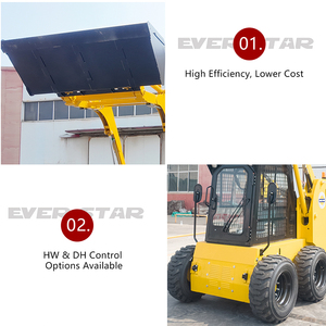 Cargadora Compacta Ever Star EC45G Amarilla con Cabina Cerrada, Cargadora de Ruedas con Motor Diésel, Equipo de Construcción - Product Image 3