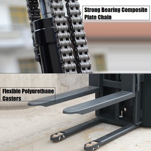 Small <strong>Semi</strong> <strong>Electric</strong> <strong>Pallet</strong> <strong>Stacker</strong> <strong>Forklift</strong> 1500kg <strong>Semi</strong>-<strong>electric</strong> <strong>Stacker</strong> with Powered Lift - Product Image 3