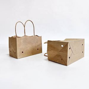 Sac en papier kraft anti-graisse personnalisé avec trous d'aération pour raisins, sac à fruits jetable avec impression offset, utilisation promotionnelle en supermarché - Product Image 2