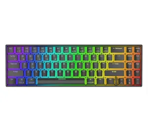 D102 oem su geçirmez multimedya arkadan aydınlatmalı oyun makro ergonomik midi rgb mekanik klavye teclado gamer