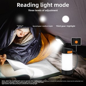 Lámpara LED para Acampar al Aire Libre, Linterna Recargable con Control de Rotación de Botones para Glamping - Product Image 4