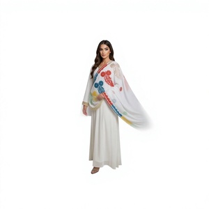 Wholesale Women Polyester Embroidery Shawl Leaf Print Ethnic Scarf Lightweight Breathable Soft Elegant Ladies Modest Fashion - Product Image 5