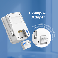 Prise murale multifonctionnelle personnalisable US en cuivre, 3 prises, 2 USB + 2 ports Type-C, 250V 10A, sécurité enfant