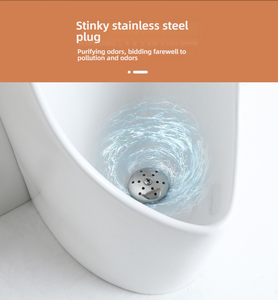 โถปัสสาวะเซ็นเซอร์เซรามิกติดผนังดีไซน์ทันสมัยสำหรับผู้ชายใช้ในโรงพยาบาลโรงแรม - Product Image 5