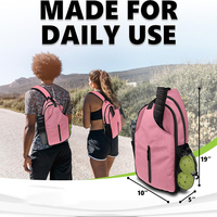 Sac de pickleball, sacs de pickleball pour le sport, sac à bandoulière réglable avec crochet de suspension pour clôture, pratique