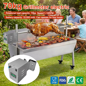 <span class=keywords><strong>Motor</strong></span> para <span class=keywords><strong>Asador</strong></span> Grillmotor <span class=keywords><strong>de</strong></span> Alta Resistencia, 70 kg, Silencioso, 1-10 RPM, Batería <span class=keywords><strong>de</strong></span> 10000 mAh, Acero Inoxidable - Product Image 1