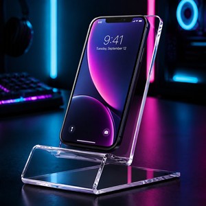 Soporte Moderno para Teléfono Celular de Acrílico Sólido Pulido de 3 mm de Grosor, Soporte Transparente de una Sola Pieza para Teléfono Celular, Decoración para el Hogar y la Oficina, Negocios - Product Image 6