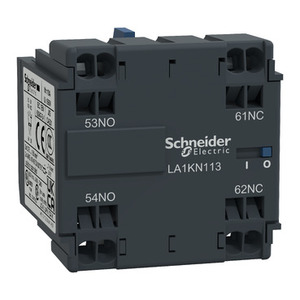 Bloc de contact auxiliaire TeSys K pour automatisation industrielle AC, référence LA1KN113, avec 1 NO + 1 NC et bornes à ressort - Product Image 1