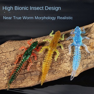 Nuevos Señuelos de Pesca suaves OEM 4cm 5CM 6cm larva libélula insecto imitando cebo <span class=keywords><strong>Ninfa</strong></span> mosca damselfly atrae carpa trucha perca lubina - Product Image 3