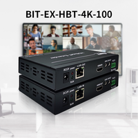 Extensor HDMI HDBaseT de 100 m, Compatible con 4K, Transmisión USB-KVM, Hardware Puro, Conexión y Uso para Proyectos Multipantalla