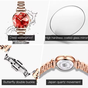 OLEVS 6642 Women's Luxury Quartz <strong>Watch</strong> with Chronograph Waterproof Stainless Steel Strap Top Brand <strong>Fashion</strong> Gift <strong>Set</strong> for Ladies - Product Image 3