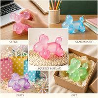 Jouet à presser anti-stress en caoutchouc en forme de chiot, rempli de sucre, motif chien de dessin animé, jouet sensoriel pour jeunes enfants et adolescents, vente en gros