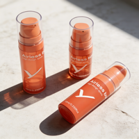 Flacon pompe sans air en PP prêt pour le voyage, 5 ml, 10 ml, 15 ml, pour crème, lotion, gel pour les yeux, crème solaire, crème de nuit, lotion pour les mains