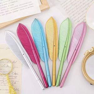 Wholesale High Quality Plastic With Red Pink Goose Feather Quill 1.0Mm Sports Logo Writing Promotional Ball <b>Pen</b> - Product Image 2