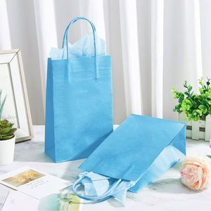 Small Paper Gift Bags with Handles and <b>Tissue</b> Birthday <b>Wedding</b> Party Goodies Gift Wrapping Paper Bags Custom Logo Paper Bag - Product Image 6