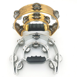 Tambourin à double rangée Orff pour l'éducation musicale précoce, jouet à agiter à la main, hochet, aide pédagogique pour bébé, à saisir facilement - Product Image 5