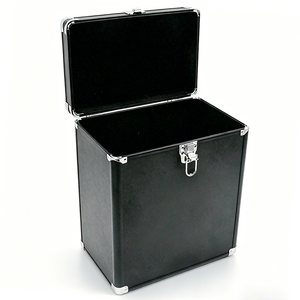 Organisateur portable de 50 disques vinyles et CD, boîte de rangement et de présentation robuste en aluminium pour collection d'albums, support OEM - Product Image 5