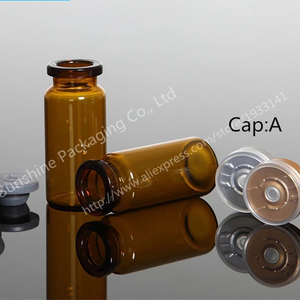 Vial de cristal pequeño de inyección ámbar/marrón de 10ml con tapa, botella de vidrio de 1/3oz, contenedores de vidrio de <span class=keywords><strong>10cc</strong></span> - Product Image 2