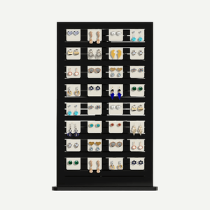 Tùy chỉnh thực hiện 3 mặt xoay đồ trang sức chủ hiển thị Countertop cửa hàng bán lẻ bông tai và đồ trang sức hiển thị - Product Image 3