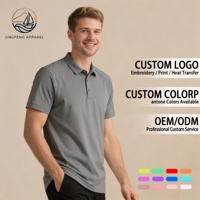 Polo pour homme en coton et élasthanne, logo personnalisé, manches courtes, élasticité naturelle, décontracté, doux