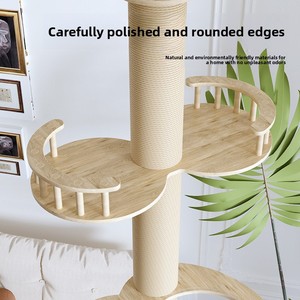 Tiragraffi per gatti da pavimento, Piattaforma per salti, Arredamento per appartamento, Albero per gatti, Cuccia per animali, Torre - Product Image 4
