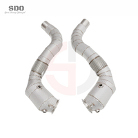 Pipa Knalpot Downpipe High Flow Catted SD untuk BMW M550i XDrive G30/G31 4.4T 2017-2023 Knalpot Performa dengan 100/200/300 Cell